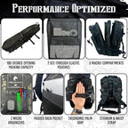 AMERICANPHOENIX 45L Elite Tactical Backpack | 3X Stronger Work & Military Backpack | Water Resistant and Heavy Duty | 3 Day MOLLE Bug Out Bag (Dark Forest)