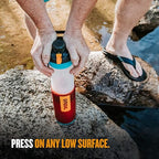 GRAYL GeoPress 24 oz Water Purifier Bottle - Filter for Hiking, Camping, Survival, Travel (Wanderer Red)