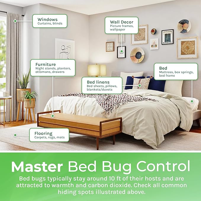 Extra Strength Bed Bug & Lice Elimination Duo - Extra Strength 24 oz Lice, Bed Bug & Mite Spray & 128 oz Spray Refill - Child & Pet Friendly - Stain & Odor Free - 66% Stronger Formula