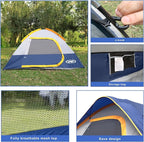 Camping Tent 4 Person, Waterproof Windproof Tent with Rainfly Easy Set up-Portable Dome Tents for Camping