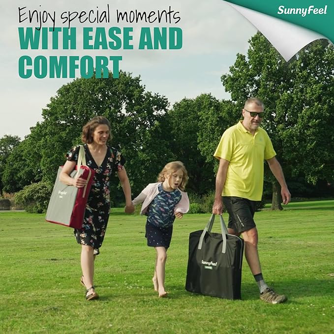 SUNNYFEEL Oversized Camping Directors Chair, Portable Folding Lawn Chairs for Adults Heavy Duty with Side Table,Pocket for Beach, Fishing,Picnic,Concert,Tailgating, Outdoor Foldable Camp Chair