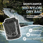 30D Nylon Waterproof Dry Bag-Suitable for Hiking, Kayaking and Rafting-Portable Waterproof Storage Sack with Roll Top Closure-Float on Water(3L/Black)