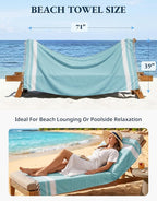 LANE LINEN Pool Towels, Turkish Beach Towels Oversized Set of 6, Pre-Washed, No Shrink, Quick Dry Travel Towel, Beach Towel for Women, Absorbent & Sand Free Towel, 39"x71" - Summer Color