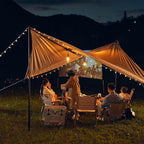 SAN LIKE Tent Poles Iron Camping Tarp Poles 76.6in Telescoping Tarp Tent Poles Adjustable Collapsible Tent Poles Canopy Rain Awning Shelter Backpacking Hiking (5 Sections)