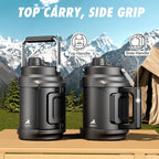 64 oz Insulated Water Bottle for Gym: 2-in-1 Straw Spout Lid, Dual Handle, Leakproof, Keep Cold 36H, Half Gallon Stainless Steel Water Jug for Travel, Hiking, Cycling, Park, Workout, Picnic (Midnight)