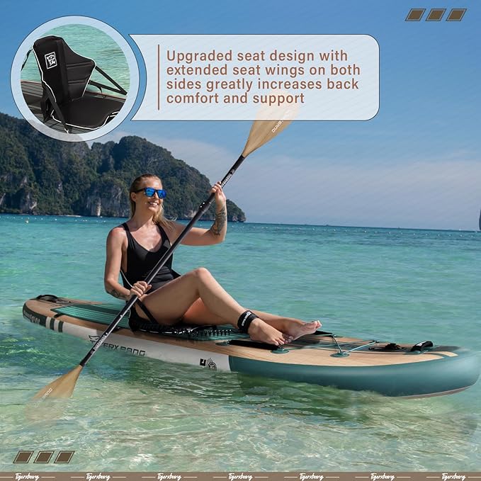 Paddle Board, 10.8' Stand Up Paddle Board with Premium Complete Inflatable SUP Accessories, Extra Wide Paddleboards for Adults & Kids-Pandora Collection