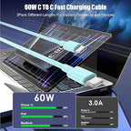 3-Pack Green [3.3FT+6.6FT+10FT] 60W USB C to USB C Cable, Type C Fast Charging Cable for iPhone Air 17 16e 16 15 Pro Plus Pro Max，for Galaxy S25, for iPad Pro/Air/mini, for MacBook Pro/Air and More