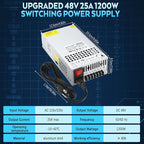 Upgraded 48V DC Power Supply 1200W 25A AC to DC Converter Switching Power Supply for Led Strip, Motor Pump, CCTV, 3D Printer, Electronic Instruments, Lab Computer
