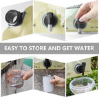 Collapsible 8L Water Storage Bag, BPA-Free Portable Folding Water Jug with Adjustable Faucet, Leakproof Emergency Water Bag for Camping, Hiking, Riding, Outdoor Sport (BEIGE&GREEN, 4)