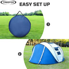 Camping Tent Portable Waterproof Instant Camping Tent with 1-Minute Setup Lightweight Tent for Camping Beach Outdoor Travel Backyard
