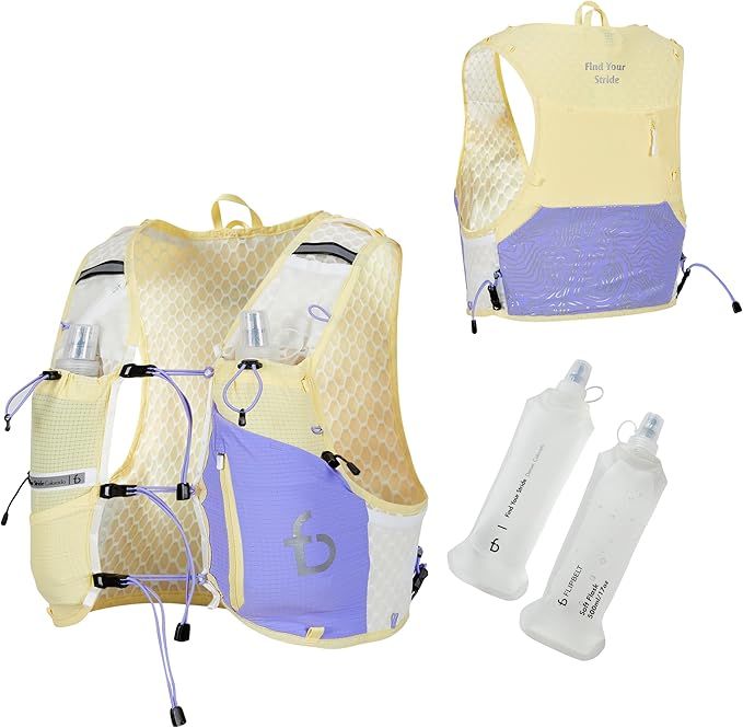 FlipBelt Tahoe Hydration Vest – Ultralight Running Vest for Men & Women – Includes Two 500ml Soft Flasks – Trail, Marathon, and Long-Distance Race Pack