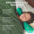 Dot&Dot Twist Memory Foam Travel Pillow for Airplanes - Travel Neck Pillow for Sleeping - Airplane Pillow for Neck Support - Adjustable, Bendable Neck Roll Pillow