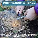 The Friendly Swede XL Ferro Rod Fire Starter Tool — Flint and Steel Fire Starter Survival Tool w/Large Ferro Rod; Weatherproof Firestarter for Camping & Hiking; Flint and Steel Kit w/Cylinder Case