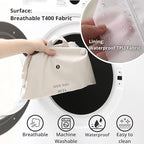 tianzong Shoe Bags for Travel, Waterproof Shoe Storage Organizer with Zipper for Men and Women (2 Pack, Beige)