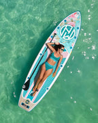 Inflatable Paddle Board 11 '* 34 "* 6" Extra Wide Sup Board, 420lb Capacity Paddle Board for Adults, Suitable for Sea and Lakes, 2+1Family Board
