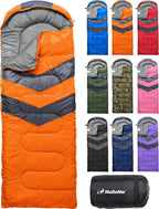 MalloMe Sleeping Bags for Adults Cold Weather & Warm - Backpacking Camping Sleeping Bag for Kids 10-12, Girls, Boys - Lightweight Compact Camping Essentials Gear Accessories Hiking Sleep Must Haves