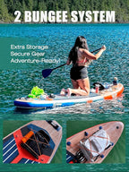 Niphean (Extra Large) Inflatable Paddle Board, SUP for 2+1 People/Family, Stand Up Paddle Board with (Beginner Friendly) StabilTrac Fin, Waterproof Phone Pouch, Paddle Boards for Adults, Gift Ideas