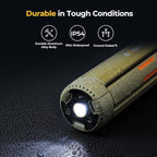 BougeRV Upgraded Telescopic Camping Light, 15600mAh RotatableElectric Lantern, Collapsible Outdoor Light, Cordless Flashlight, Waterproof, Tent Lamp for Camping, Emergency, Hiking, Outdoor