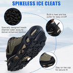 Spikeless Ice Cleats,Anti-Slip Snow Winter Traction Grips Crampoms for Slick Wet Surface Indoor Outdoor Use Ice Shoes Grippers Rubber Tread Overshoes
