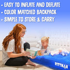 Pittman Outdoors Portable Battery Powered Air Pump with Fun Travel Backpack