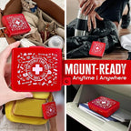 EVERLIT Pocket-Aid Mini First Aid Kit | Compact, Portable Hard-Shell Cases of 50 Items | Cuts, Scrapes, Wound Care Essentials for Travel, Outdoor, School, Camping, Home, Office (12 Packs | 600 Pcs)