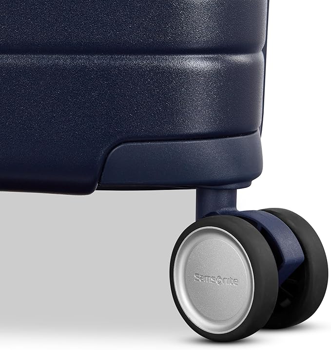 Virtuosa Hardside 21 Inch Carry On Luggage - Airline Approved with 360° Spinner Wheels, RightHeight™ Adjustable Handle - Zippered WetPak™ - TSA Lock - Expandable Light Polycarbonate Shell - Navy