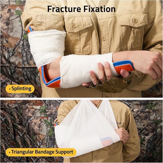 CVLIFE First Aid Kit Survival Emergency Kit with Tactical Pouch, Comprehensive Trauma Care - Ideal for Car, Camping, Hiking, Travel