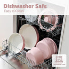 SENSARTE 17 Piece Ceramic Pots and Pans Set, Nonstick Detachable Handle Cookware, Induction Kitchen Cookware Set with Removable Handle, Dishwasher ＆ Oven Safe (Pink)