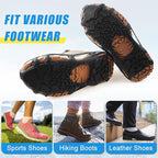 Spikeless Ice Cleats Snow Traction Crampons Anti-Slip Ice Grippers for Shoes and Boots Indoor Slip-On Ice Traction Devices Aids Rubber Footwear for Indoor/Outdoor