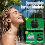 9 Pairs Replacement Ear Tips for Beats Studio Buds/Fit Pro/Studio Buds+, 3 Sizes (S/M/L), Soft Silicone Beats Earbud Accessories, Fit Charging Case (White)