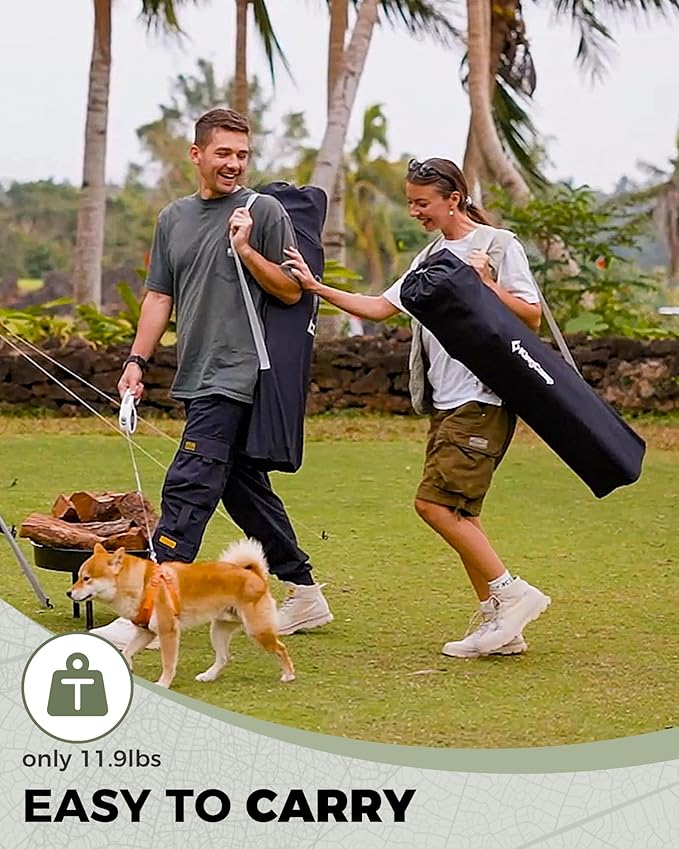 KingCamp Oversized Camping Folding Chair, Heavy Duty 450 LBS with Lumbar Support, Padded seat with Cup Holder&Cooler Bag, Ideal for Camp, Fishing, Sports Event, Backyard, Patio, Lawn