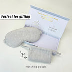 Sleep Mask Linen Eye Mask with Elastic Band,Comfort Sleeping Shade for Nighttime Sleeping, Traveling & Napping,Side Sleeper Eye Cover Cooling with Travel Bag Gift Package(Sky Blue)