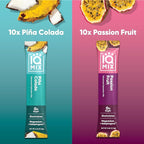 IQMIX Hydration Electrolyte Powder – 4-in-1 Formula for Hydration, Mental Clarity, Mood and Recovery – Sugar-Free Drink Mix, Keto, Magnesium L-Threonate, Lion’s Mane – 20 Count Tropical Variety Pack