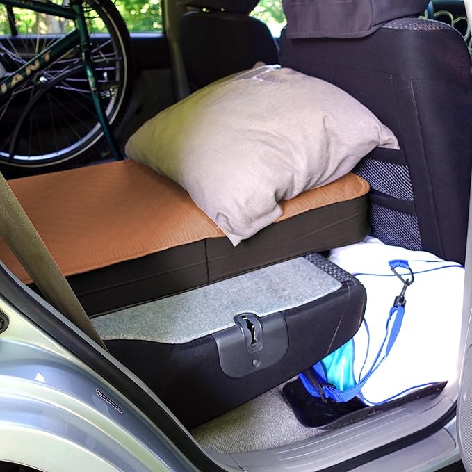 LOSTHORIZON Air & Foam Camping Mattress, Self-Inflating Sleeping Pad, 4.5" Thick, with Pump Sack, Cot