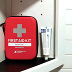 Breakwater Supply™ First Aid Kit for Car, Home, Office, Travel, Dorm, Businesses, 101 Piece HSA FSA Household & AirBNB Essentials Medical Kit & Emergency Supplies with Ice Pack + Waterproof Case Red