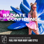 Sojourner Hydration Pack, Hydration Backpack - Water Backpack with 2l Hydration Bladder, Festival Essential - Rave Hydration Pack Hydropack Hydro for Hiking, Running, Biking, Festival Gear