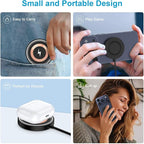 Magnetic Wireless Charger, 15W Fast Wireless Charging Pad Magsafe Charger for iPhone Air/iPhone 17/17 Pro Max/16/16 Pro/16 Pro Max/16 Plus/15 Pro Max/14/13/12 AirPods Pro 4/3/2/Pro with Dual Ports