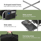 YOUNG WOOD Camping Directors Chair with Side Table, Foldable and Portable, Fishing,Trip,Picnic,Hike，Lawn,Sports,Beach,Outdoor Camping Chair for Adults,Drink Holder and Mobile Storage,2p