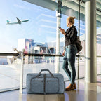 Vomgomfom Travel Duffle Bag for Men,65L 85L 115L Foldable Travel Duffel Bag with Shoes Compartment Overnight Bag for Men Women