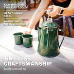 COLETTI Classic Percolator Coffee Pot — Camping Coffee Percolator, Campfire Coffee Pot – Camping for Groups — Brew for the Whole Campsite (Green, 18 Cup)