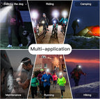 KunHe 10 Pack Headlamp Flashlight Head Lamps led Rechargeable Headlight Motion Sensor Head Lamp 10 Mode for Outdoor Camping Gear Hiking Fishing Running Cycling Headlight Emergency Lights for Home