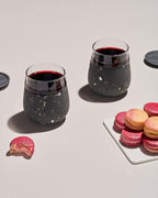 W&P Porter Wine Cocktail Glass w/Protective Silicone Sleeve | Terrazzo Charcoal 15 Ounces | On-the-Go | Reusable | Portable | Dishwasher Safe