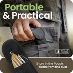 Orblue 4-in-1 Camping Eating Utensils, 2-Pack - Portable Spoon, Fork, Knife & Bottle Opener Combo Set - Stainless Steel Flatware with Detachable Fork - Travel, Backpacking Cutlery Multitool, Yellow