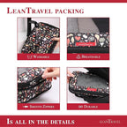 Compression Packing Cubes for Travel Organizers with Double Zipper, LeanTravel