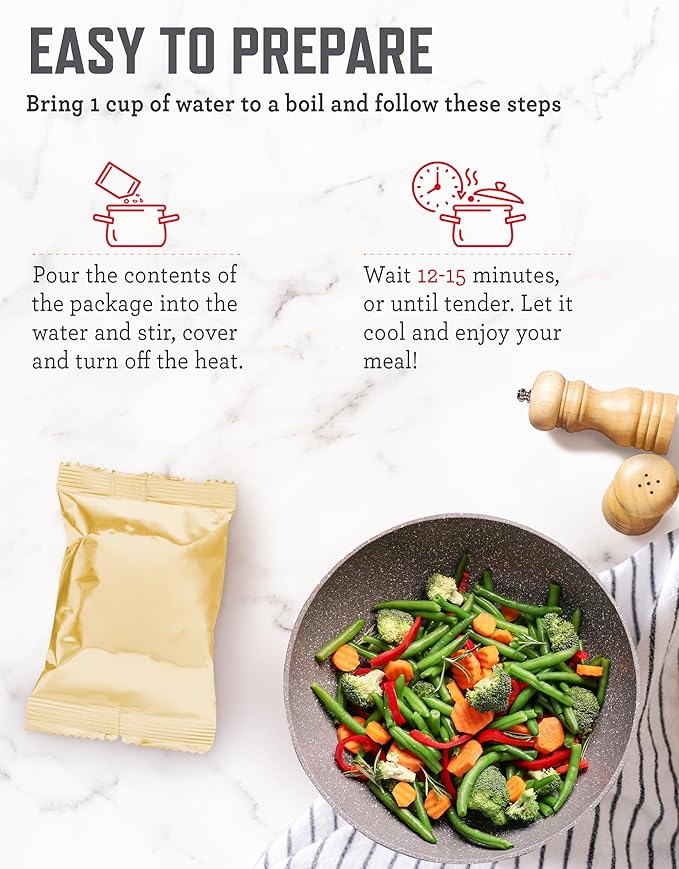 ReadyWise Emergency Food Supply - 120 Servings Freeze Dried Vegetables Bucket, Dehydrated Meals, Survival Food Kit for Backpacking, Camping Essentials & Prepping Supplies, up to 25 Year Shelf Life