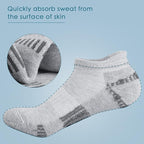 Airacker Ankle Athletic Running Socks Cushioned Breathable Low Cut Sports Tab Socks for Men and Women (6 Pairs)