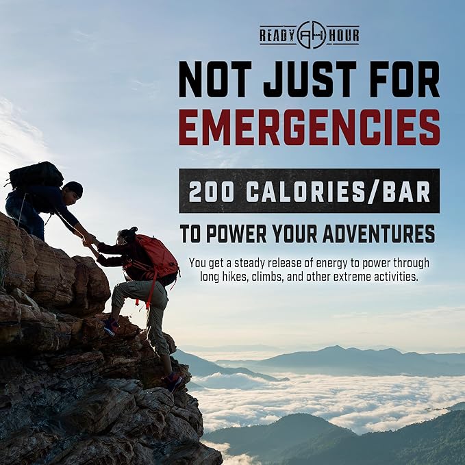 Ready Hour 2,400 Calorie Emergency Ration Bars (30-Pack), 72,000 Total Calories, Ration Emergency Food, High Calorie Meal Replacement and Camping Survival Food