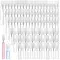 Zhehao 200 Pcs Mini Spray Bottles 5 ml, 10 ml Clear Glass Perfume Bottles Refillable Fine Mist Perfume Atomizer Portable Empty Sample Containers for Cleaning, Essential Oils, Travel (Clear Cap)