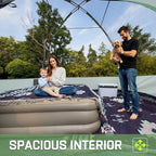 Happy Travel Camping Tent, 4/6 Person Dome Tents for Camping with Rainfly, Waterproof Clip Easy Setup Portable Family Tent with Mesh Windows, 20% More Headroom Backpacking Tents for Camping & Hiking