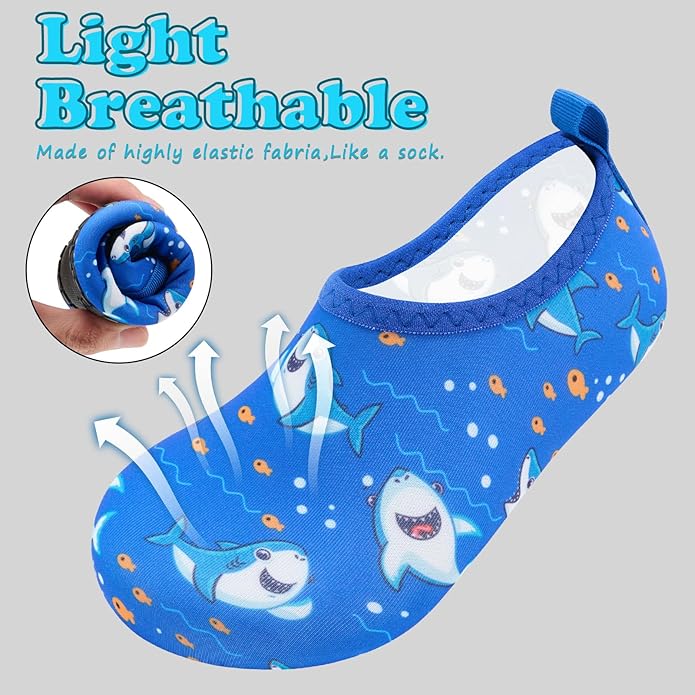 Deevike Kids Water Shoes Boys Grils Barefoot Quick Dry Aqua Socks Beach Shoes for Toddler Sports Swim Surf Outdoor Walking